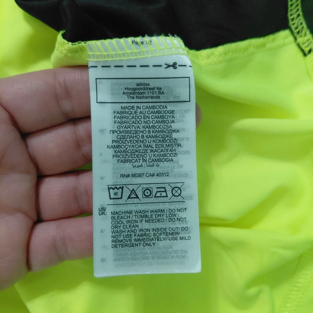 Adidas Mens Size XL Squadra 21 Goalkeeper Jersey Long Sleeve Black Neon Yellow